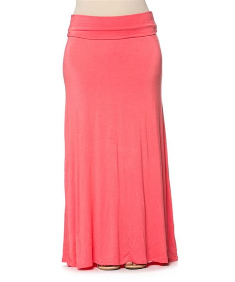 Coral Maxi Skirt Plus By Aria Fashion Usa Zulily Zulilyfinds Coral