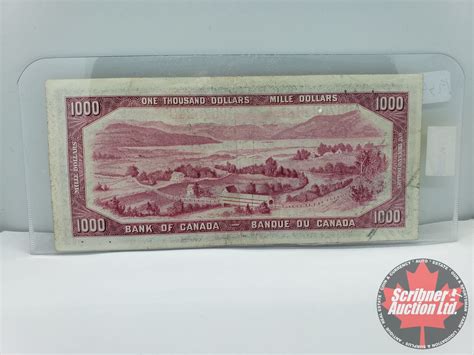 Canada 1000 Bill 1954 Lawsonbouey Snak0675243 Scribner Auction Ltd