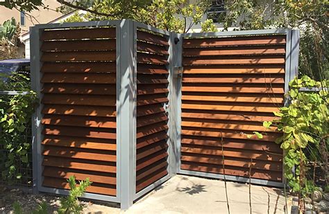 The latter is also known as replacement gate approach. Custom Aluminum + Ipe Modern Metal Gate by Szk Metals ...