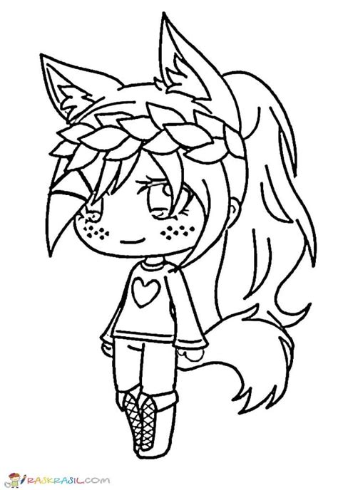 Pin By Juan Diego On Gacha Life Cartoon Coloring Pages Anime Wolf