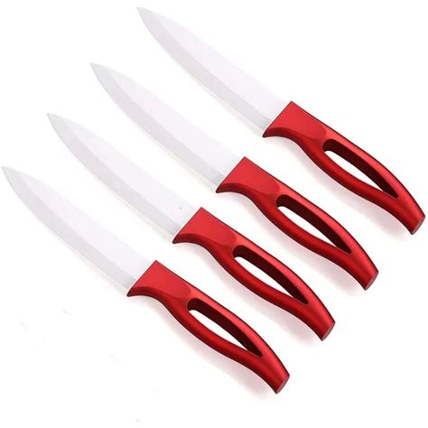 Hot Selling 5 Pieces Ceramic Knife Set For Kitchen With Acrylic Block