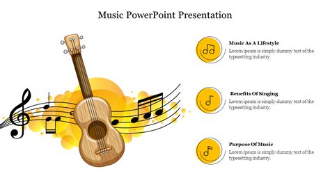 Awesome Music Powerpoint Presentation Template Slide