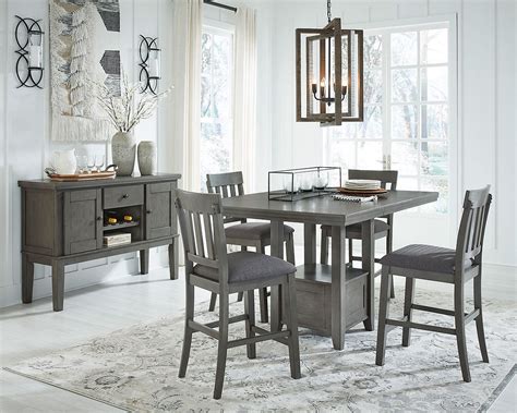 Hallanden Counter Height Dining Room Set By Signature Design By Ashley