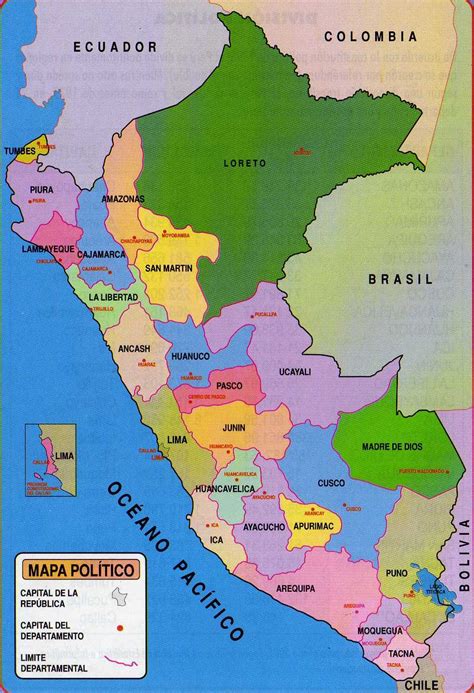 Para Mis Tareas Mapa PolÍtico Del PerÚ