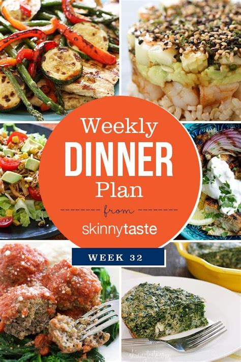 Skinnytaste Dinner Plan Week 32 Healthy Meal Planner Dinner Plan