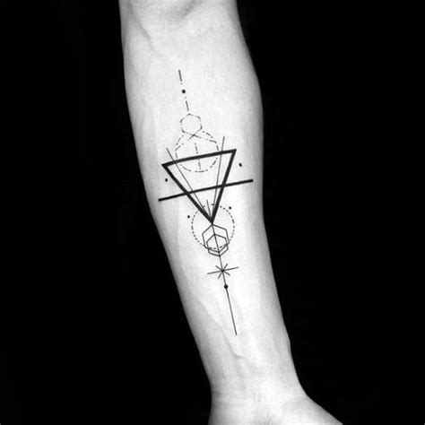 Mens Tattoo With Geometric Shapes Inner Forearm Design Geometric