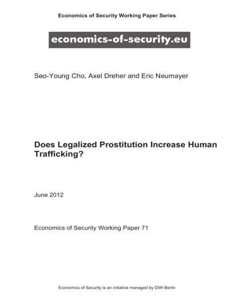 Does Legalized Prostitution Increase Human Trafficking