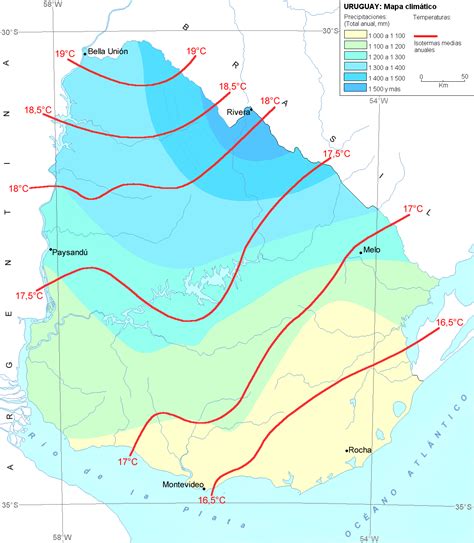 Mapa De Climas De Uruguay