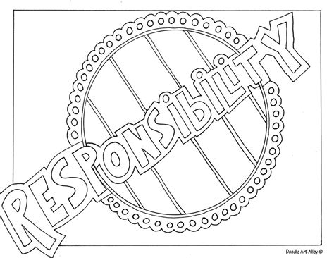 Word Coloring Pages Doodle Art Alley