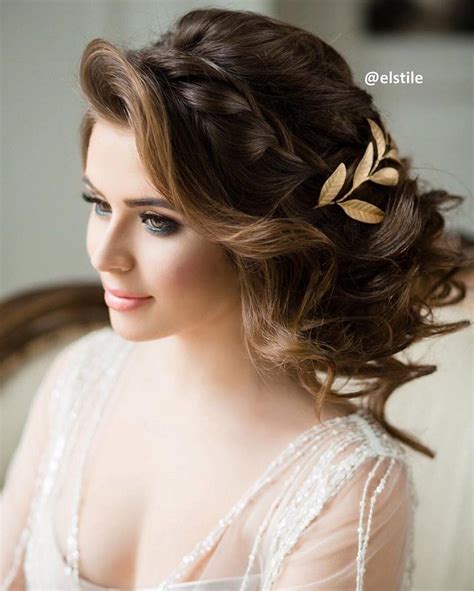 Beautiful Messy Updo Wedding Hairstyle For Romantic Brides