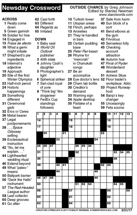 Daily Printable Crossword Puzzles Free Customize And Print