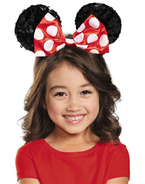 Red Minnie Mouse Sequin Ears Disney Costume Accessory