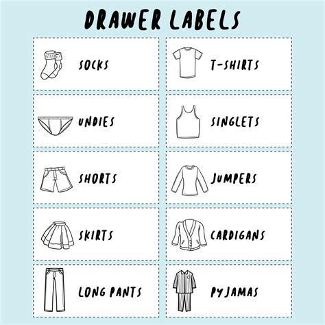 Free Printable Dresser Drawer Labels Printable Templates