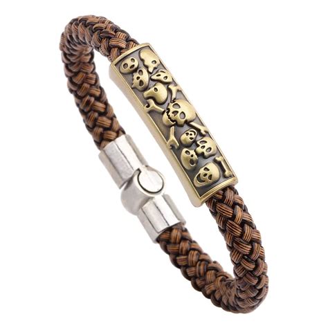 Tiger Totem Fashion Accessories Leather Bracelet Bangle Stainless Steel