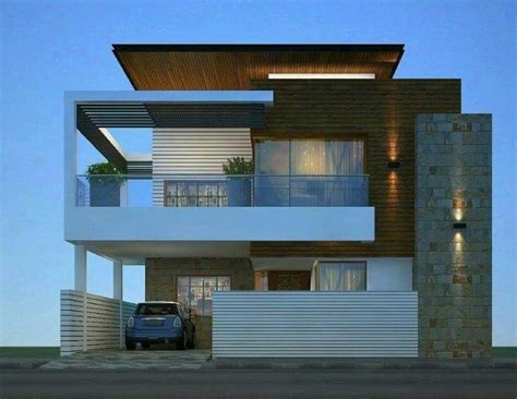 For designing you may provide plot measurements and amenities like bedrooms etc. Exterior Modern Duplex House Front Elevation Designs - BESTHOMISH