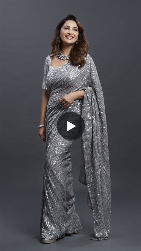 Madhuri Dixit Hot Saree Dance Deewane Outfits Madhuri Dixit Saree Collection 2021 Watch Video