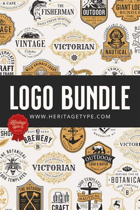 The Ultimate Vintage Logo Bundle 200 Editable Logo Templates Logo