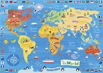 Illustrated Map of the World for Kids (Children's World Map) | Kids ...