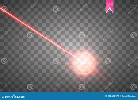 Abstract Red Laser Beam Laser Security Beam Isolated On Transparent