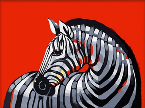 Red Zebra Animals Paint By Numbers Canvas Paint By Numbers