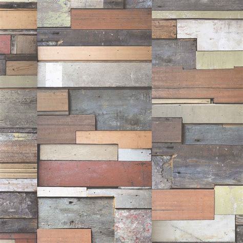Reclaimed Wood Wallpaper Textered Panel Effect By Woodchip And Magnolia