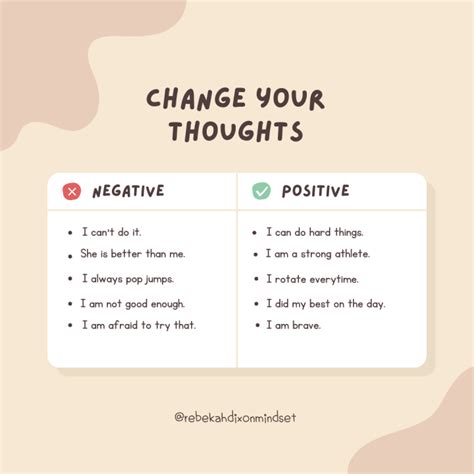 Change Negative Thoughts To Positive