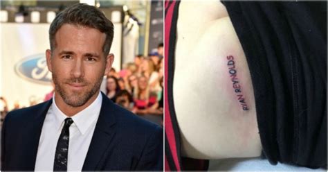 This Ryan Reynolds Fan Got A Butt Tattoo Of His Name Done And The Actor