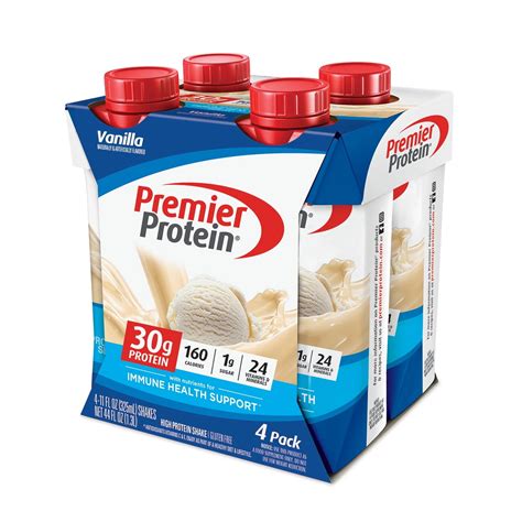 Premier Protein Shake Vanilla 30g Protein 11 Fl Oz 4 Ct Walmart Com