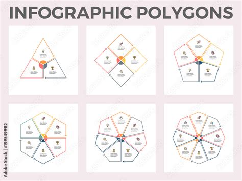 Infographic Polygons Triangle Square Pentagon Hexagon Heptagon