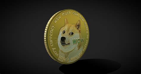 Artstation Dogecoin Coin Low Poly 3d Model Resources