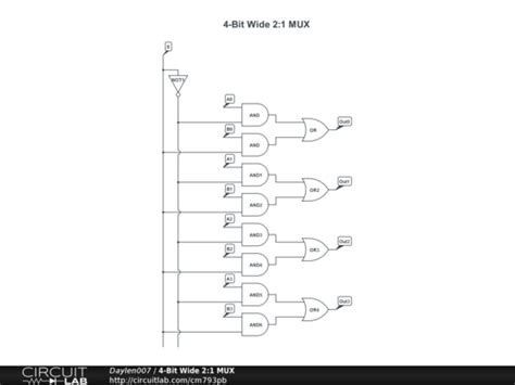 4 Bit Wide 21 Mux Circuitlab