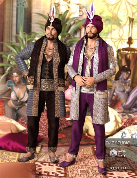 Arabian Prince Outfit Textures Daz 3d