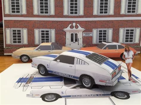 Papercraft Charlies Angels T V Show Ford Mustang Ii Cobra Paper Car