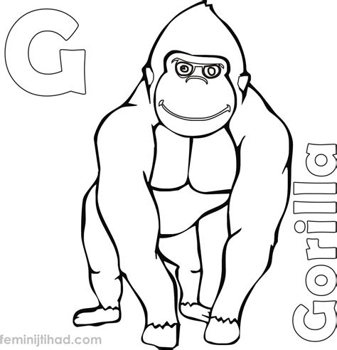 Gorilla Coloring Pages For Kids At Getdrawings Free Download