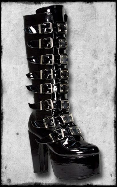 platform heel goth boots goth boots gothic shoes goth shoes