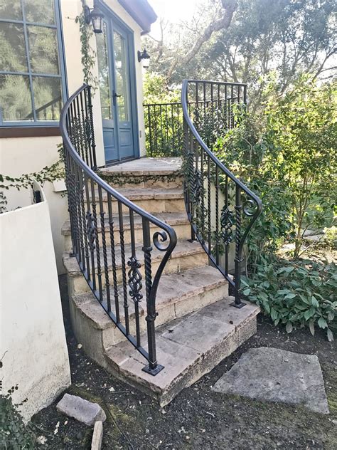 Exterior Decorative Stairway Wrought Iron Railing Eagle Iron Fabrication Inc Concord Ca