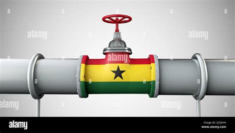 Ghana Oil And Gas Fuel Pipeline Oil Industry Concept 3d Rendering