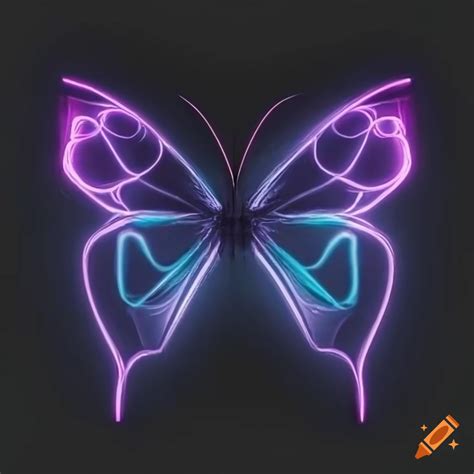 Neon Butterfly Artwork On Craiyon