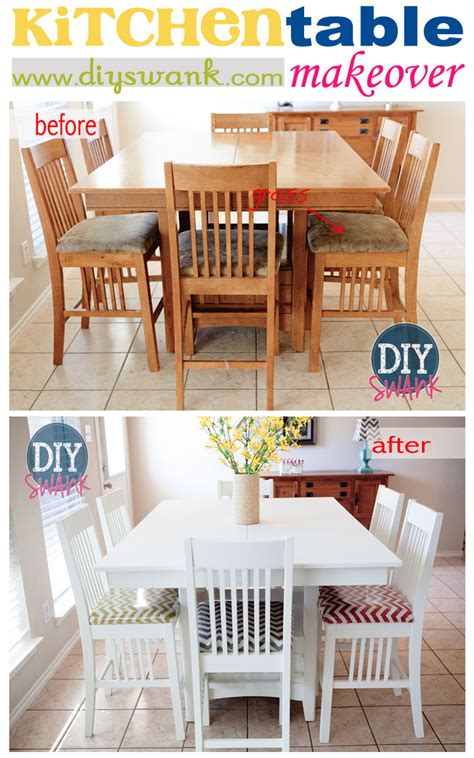 After a little sunshine, i was finally able to take. Before and After: Kitchen Table Makeover — DIY SWANK