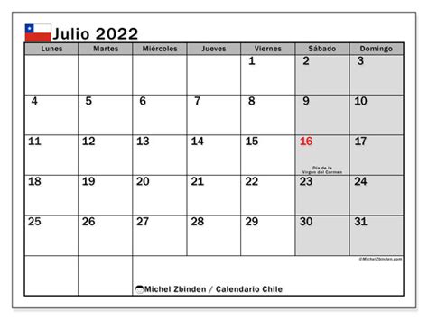 calendarios julio  dias feriados michel zbinden es