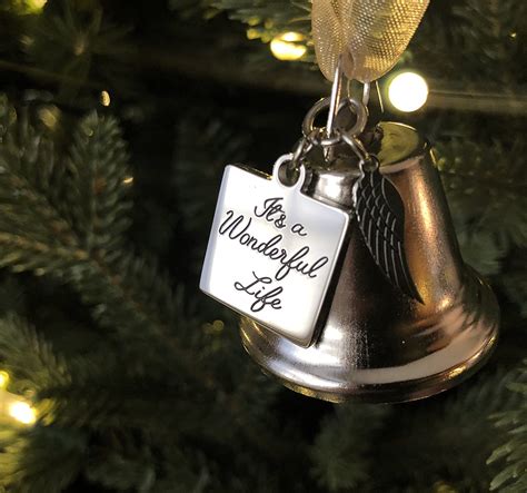 Its A Wonderful Life Inspired Christmas Angel Bell Ornament With Stai