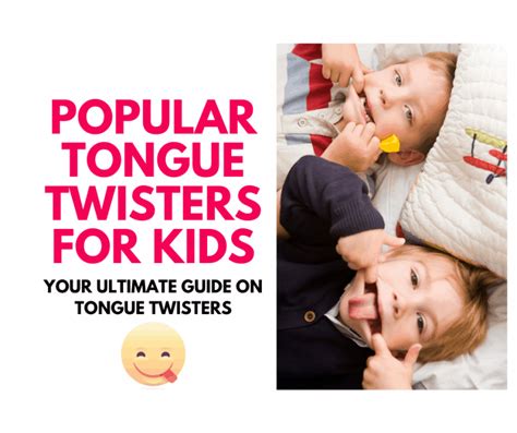 50 Funny And Popular Tongue Twisters For Kids Free Downloadable Pdf