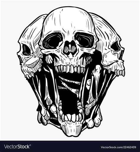 Skull Tattoo Royalty Free Vector Image Vectorstock 701
