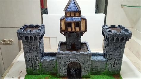 How To Make Diorama Stone Castle Gate And Tower For Beginners