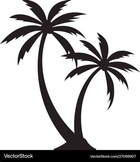 Palm Tree Graphic Design Template Isolated Vector Image