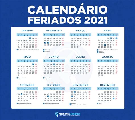 Calendario 2021 Com Feriados