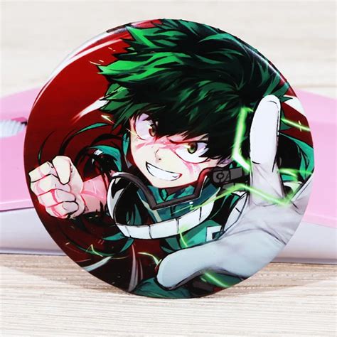 Fffpin 58cm Japan Anime Brooch My Hero Academia Badge Izuku Midoriya