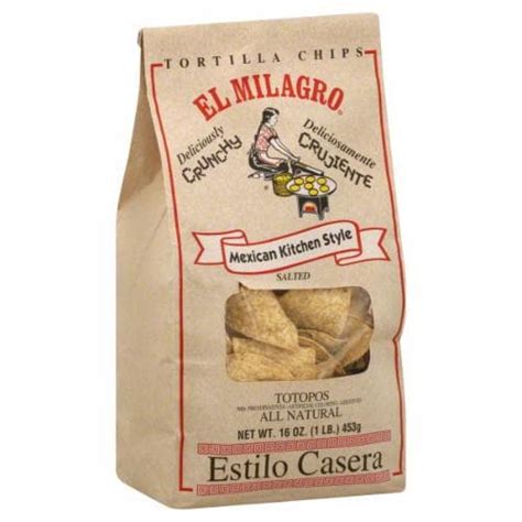 Are el milagro corn tortillas gluten free. El Milagro Tortilla Chips Totopos, 16 Oz - Mariano's