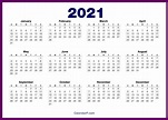 Printable Monthly Calendar 2021 - Printable World Holiday