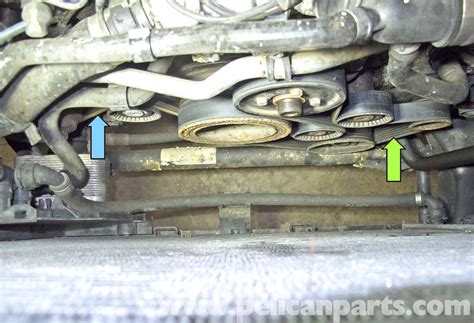 The alternator and water pump share the same belt. BMW X5 M62 8-Cylinder Drive Belt Replacement (E53 2000 - 2006) | Pelican Parts DIY Maintenance ...
